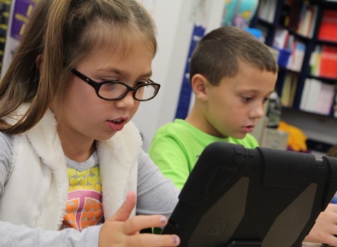 Children using tablets