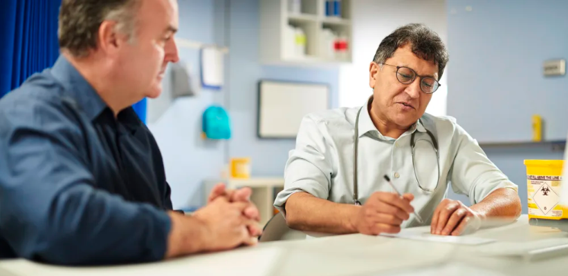 Doctor discussing with a patient